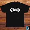 Arai Logo Schwarzes Baumwoll-T-Shirt