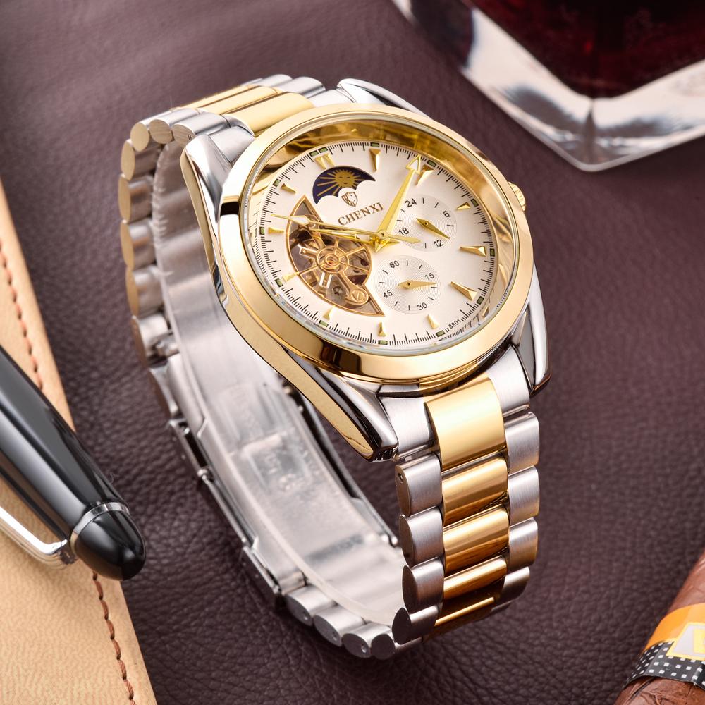 Chenxi Top Brand Business Luminous Men's Tourbillon Waterproof Wrist Full Stainless Steel Automatic Mechanical Business Watches