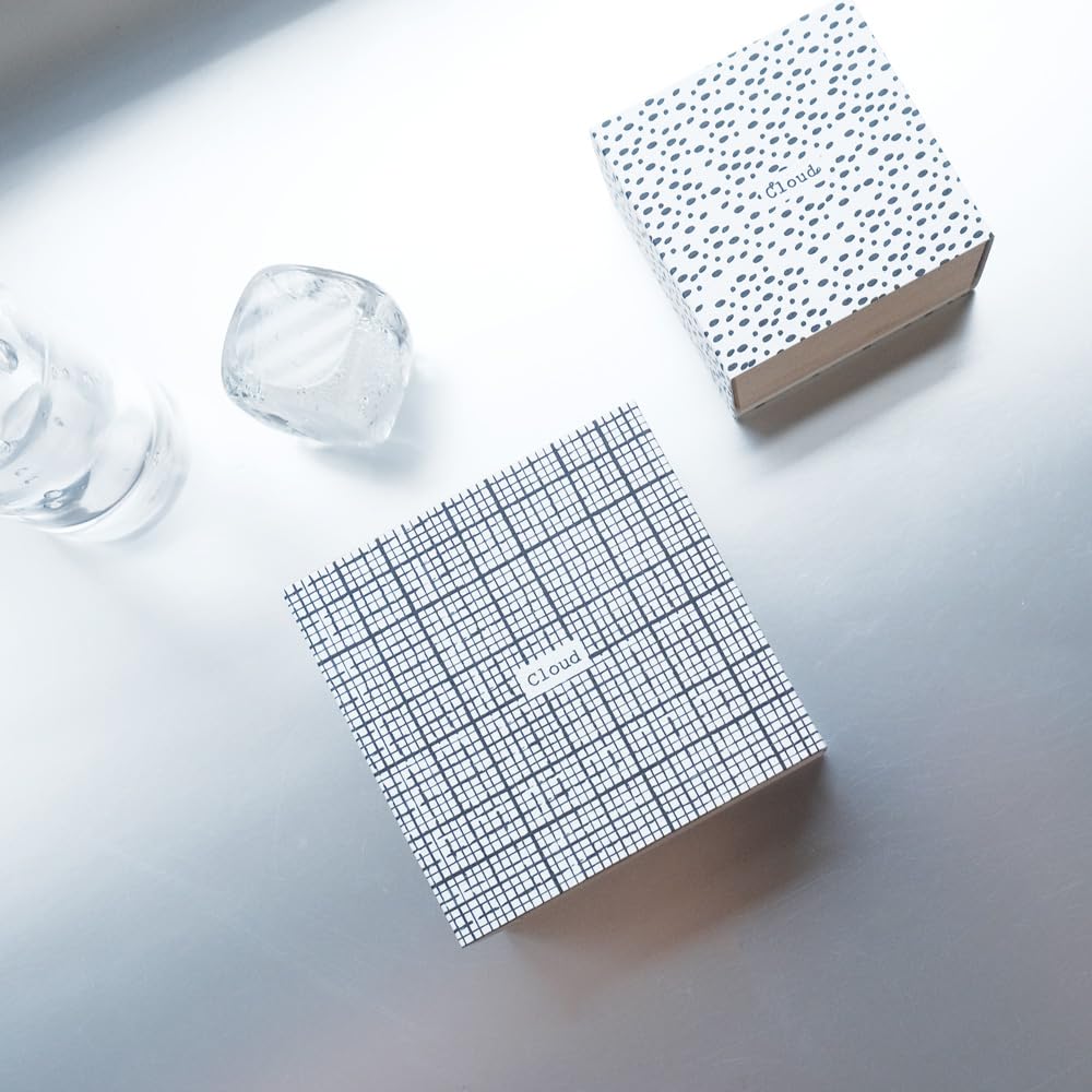 Cloud-jewelry Miniature White Box Necklace Pendant for Women [Wooden Gift Box Included] Sterling Silver 925 GBN-1C