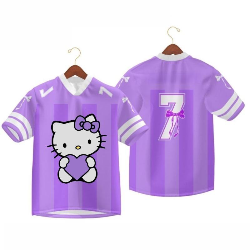 Disney Hello Kitty Cartoon Anime T-shirt for Men and Women, Sports and Leisure Role Playing, Children and Adults, 3D Printing