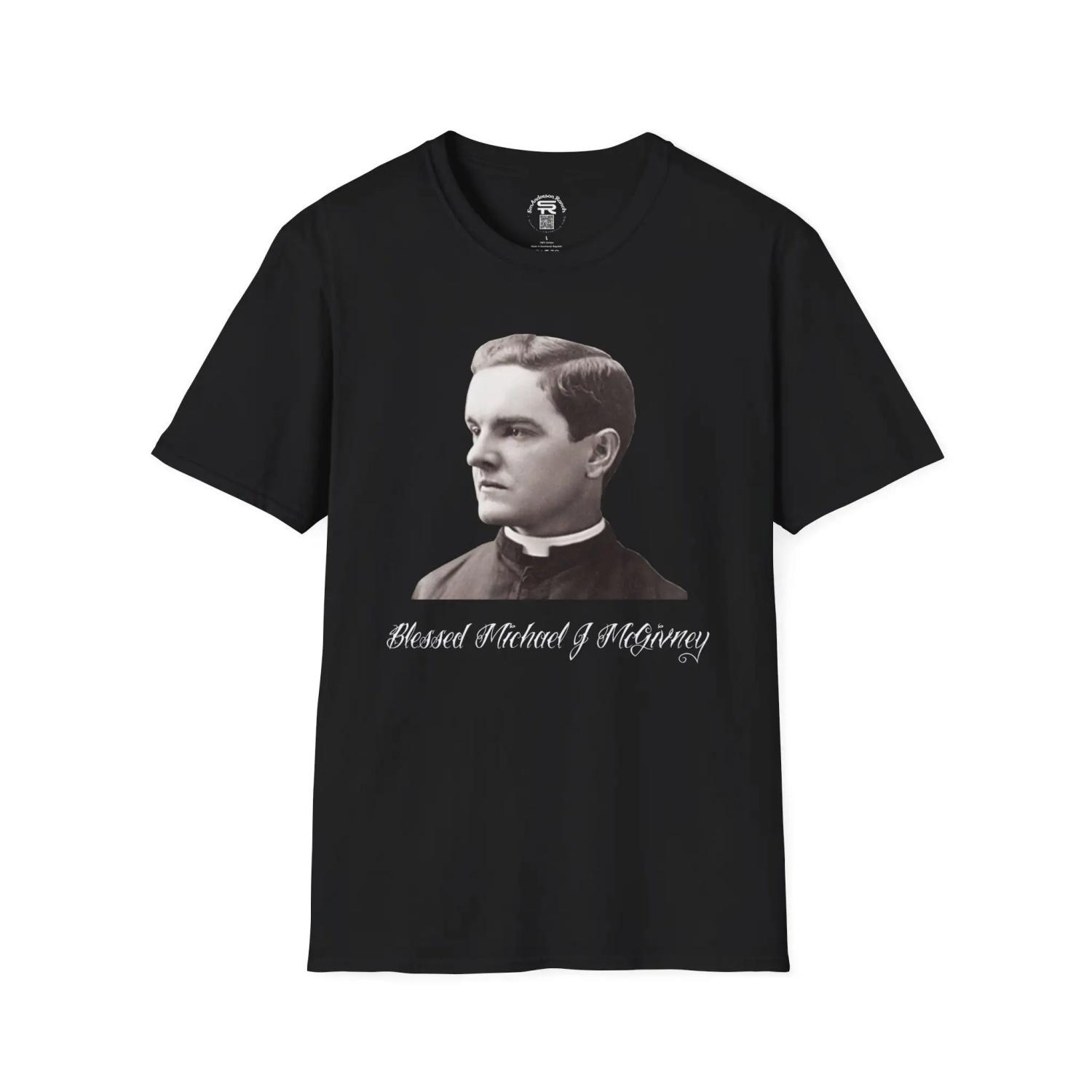 

Blessed Michael J McGivney Founder of the Knights Columbus KofC SR Catholic Christian T Shirt S чёрный