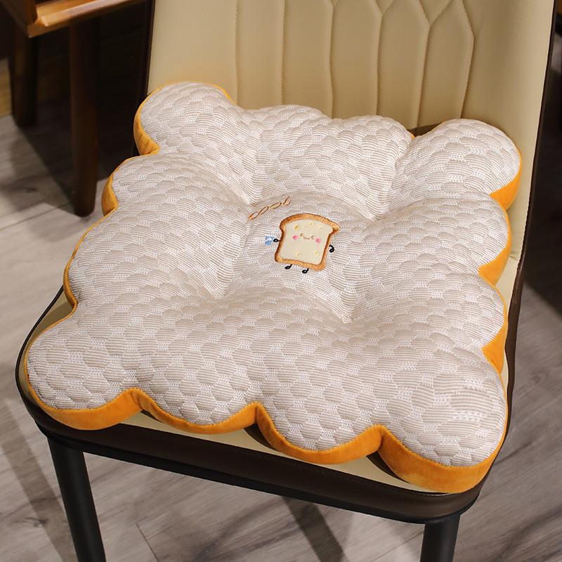 Chair Toast Cartoon Cushion With Soft Plush Material For Decor Home