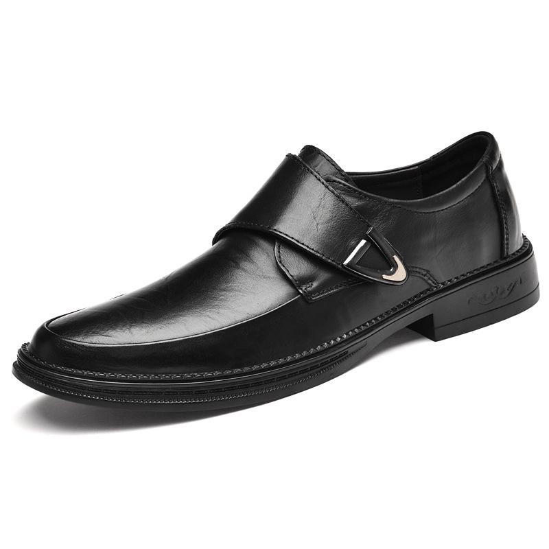 Men's Cross-Grain Cowhide Formal Leather Shoes for Autumn - Business, Casual, Wedding, or Dad's Style
