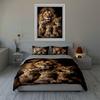 Lion family portrait Bedding, Duvet cover sets, Duvet covers, Pillowcases, Birthday gifts (1 * Duvet Cover 2 * Pillowcases, without duvet insert)