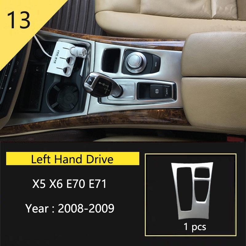 Chrome Car Styling Interior Button Panel Decoration Cover Trim Sticker Frame For BMW X5 X6 E70 E71 2008-2013 Auto Accessories