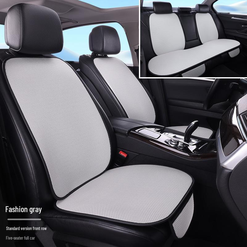 Set di cuscini per seggiolino auto: Seta di Ghiaccio, Antiscivolo, Traspirante, Sette Pezzi, Universale per Tutte le Stagioni.