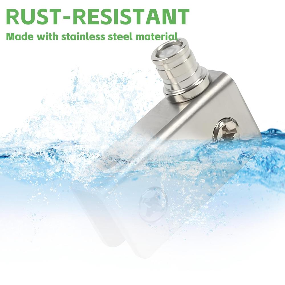 Stainless Steel Adjustable Clamp Pivot Glass Door Replace Hinge for 1-8mm Thickness Glass Suitable for Fixed Cabinet Glass Door
