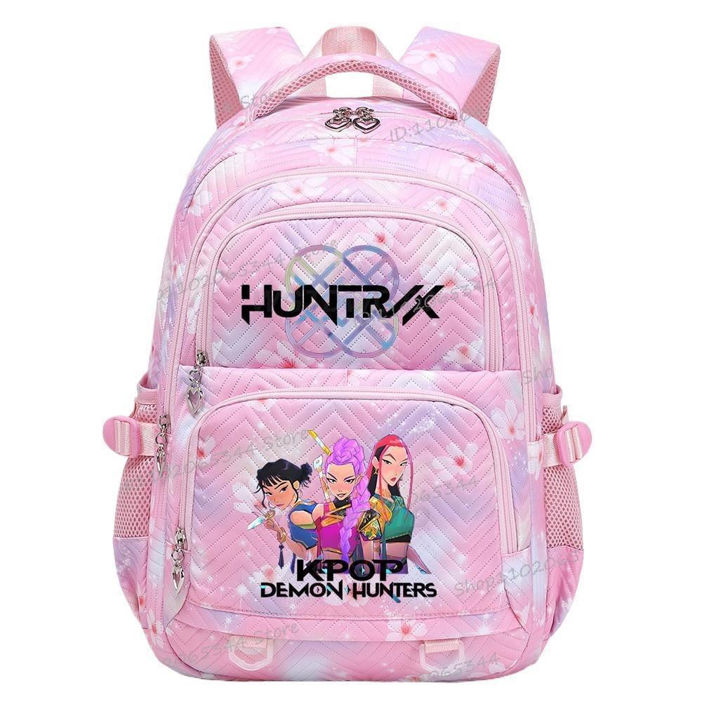 Kpop Demon Hunter Printed Backpack Female Student School Bag Large Capacity Lightweight Casual Backpack Trendy Fashion