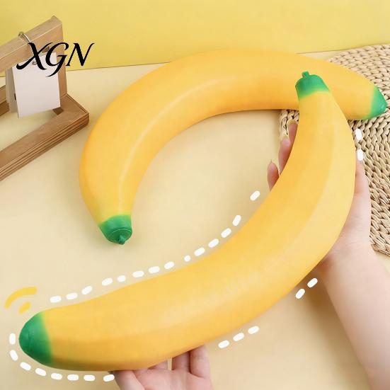 Stress Ball Alternative Banana Squeeze Toy Giant Relief Soft TPR Slow Rebound for Kids Fidget Adults Birthday Christmas Gift Focus And Relaxation