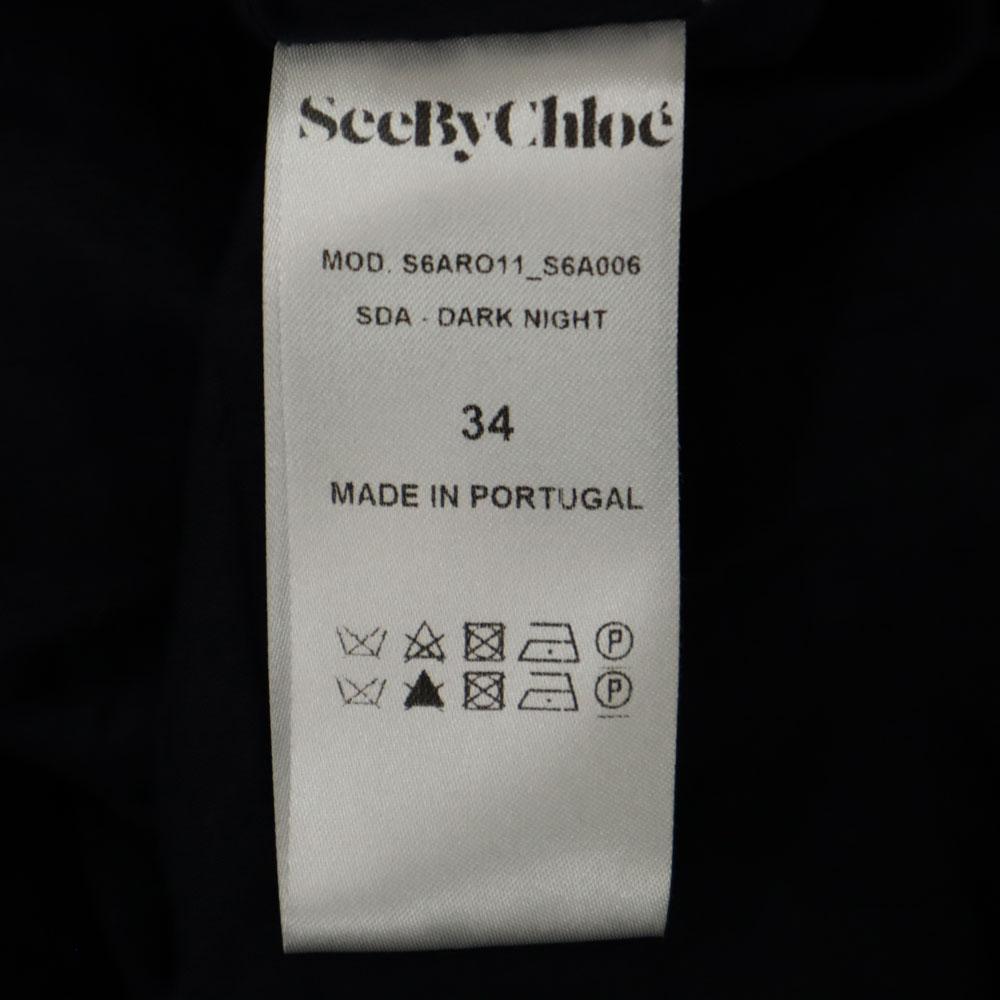 SEE BY CHLOE Long sleeve Tunic 34 Navy system Women Used