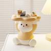 1pc Cute Bear Figurine with Tray,Resin Decorative Storage for Keys,Coins,Small Items, Abstract Design, , Perfect for Living Room, Bedroom, Office