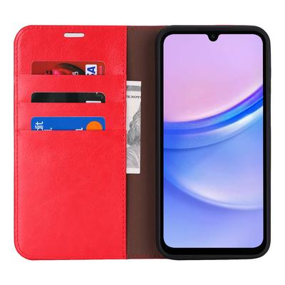 Etui dla Samsunga Galaxy A15 5G Skóra licowa Tekstura Crazy Horse Stojak Pokrowiec na telefon