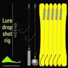 Drop Shot Rig Set: Ready-Made Fishing Line with Sinkers and Hooks for Texas Rig