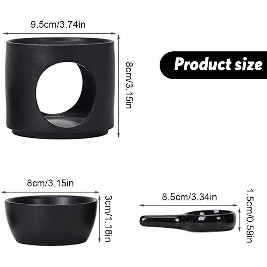 Wax Melt Burner, Ceramic Oil Burners with Candle Spoon Essential Oil Burner Aroma Diffuser Home Aroma Oil Burner Candle Holder Wax burner