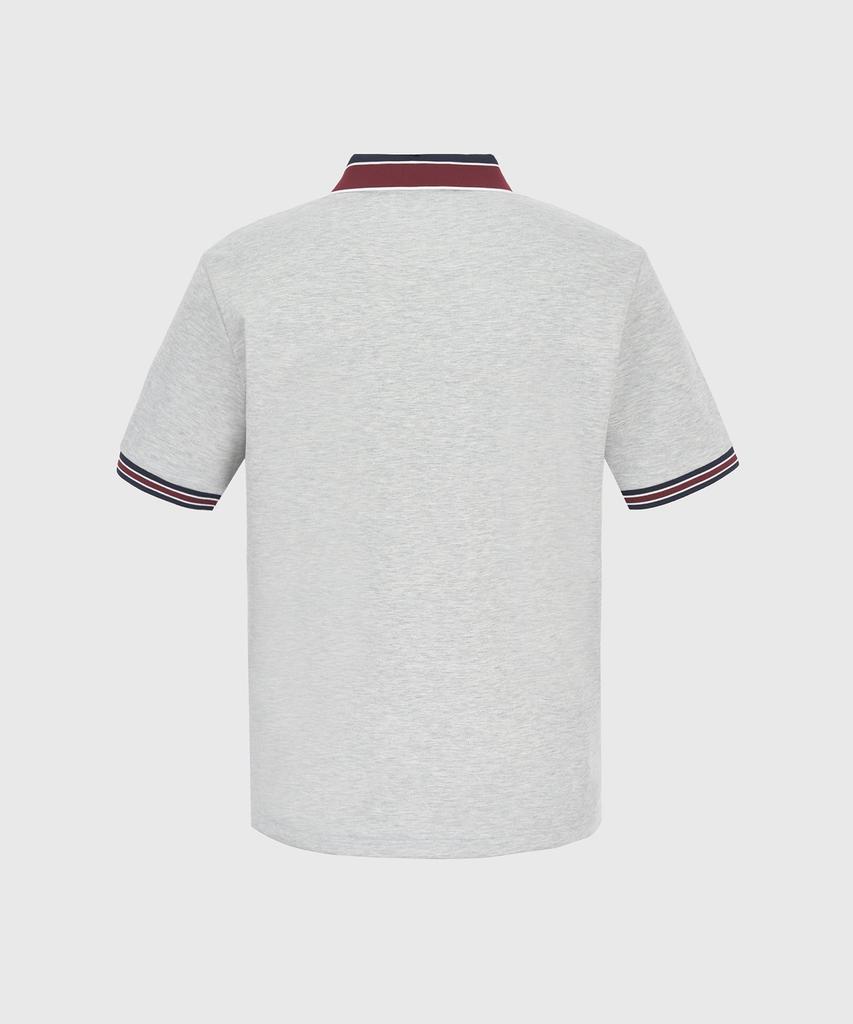 DUVETICA Rende (Melange Gray) (Men'S Short-Sleeve Polo Shirt)