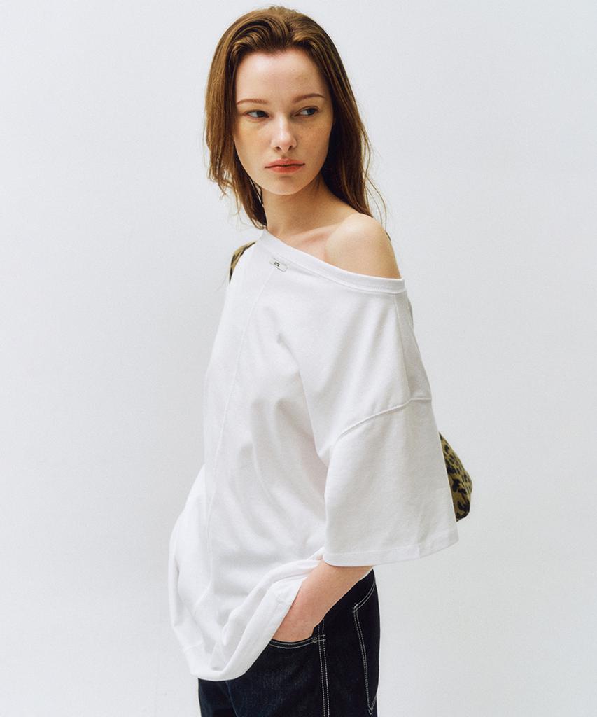 CITTA Reversible Off Shoulder T-Shirt_Ctt362(Ivory)