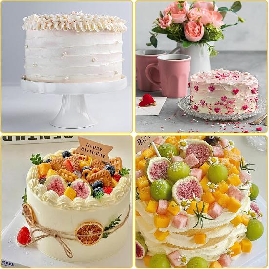 Cake Scraper, 4PCS Clear Acrylic Icing Smoother Stripes Cake Decorating Comb, Edge Smoother Tool for Mousse Butter Cream Decoration, DIY Kitchen