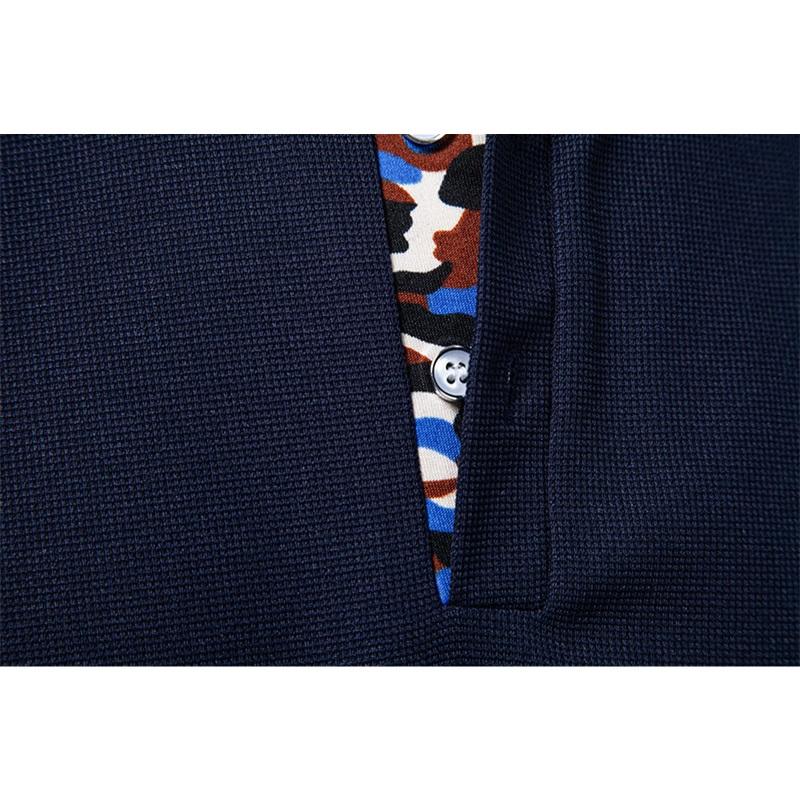 Summer Men's Solid Color Splicing Polo Shirts Short Sleeve Breathable Casual Contrast Color Lapel Collar Streetwear Basic Tops