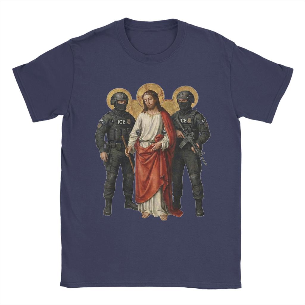 Ice Jesus TShirt Summer Hip Hop TShirts Unisexs Cotton ONeck Plus Size 5XL Clothing ShortSleeved Vintage Tshirt