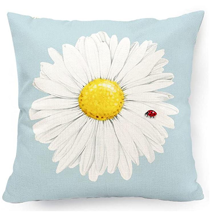 Daisy Sunflower Pillow Case Spring and Summer Home Decoration Pillow Case Pillow Case Cushion Case