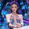 4Sheets Movie Anime Purple Temporary Tattoos For Halloween Cosplay Party