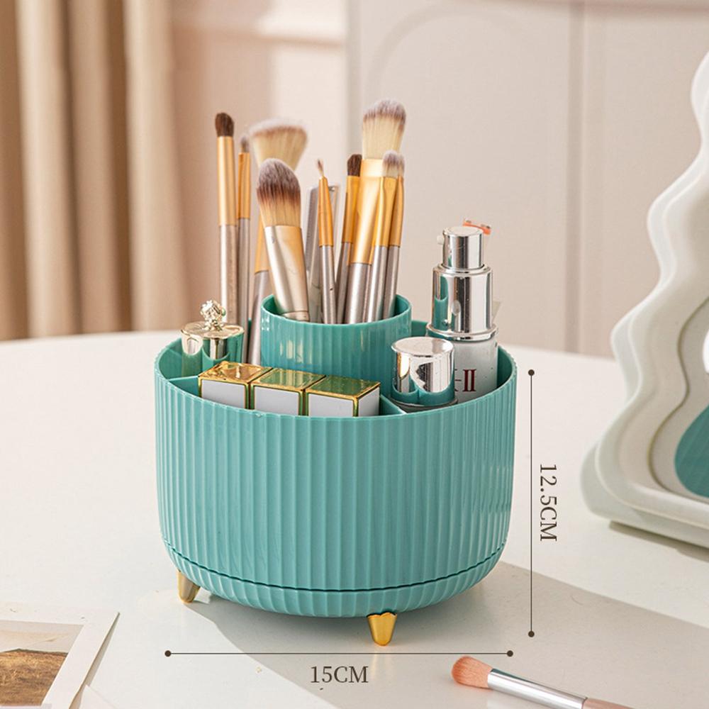 Rotating Cosmetic Organizer Makeup Brush Eyebrow Pencil Holder Desktop Storage Container