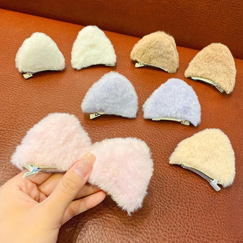 Kitten Ear Hair Clips Cats Ears Hair Side Clips Lovely Animal Ear Hair Barrettes Cartoon Hairpin Halloween Headwear