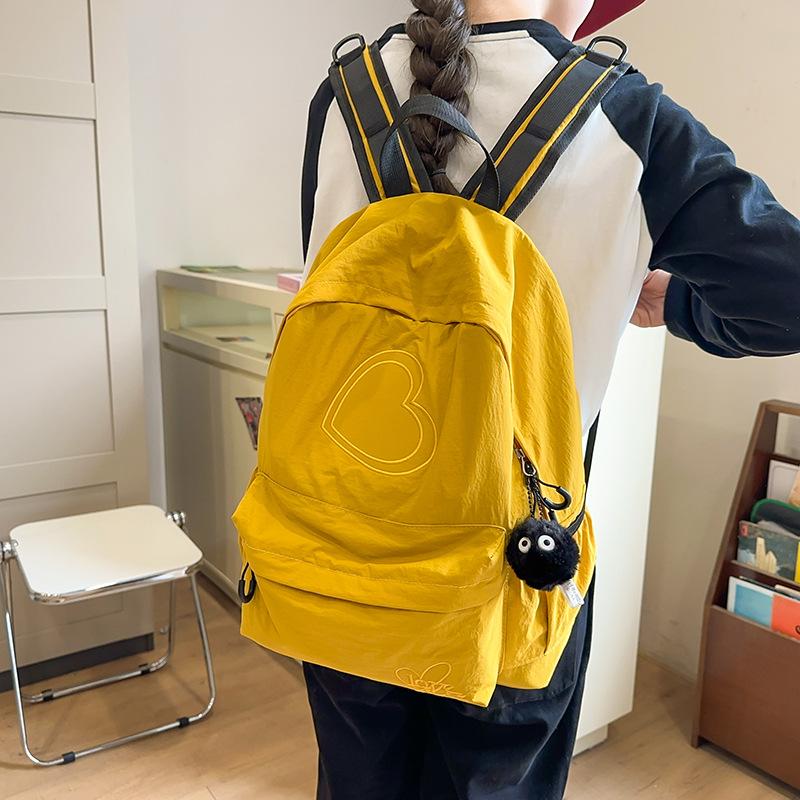 Small fresh Korean version of literary ins style student schoolbag junior high school student literary backpack жёлтый