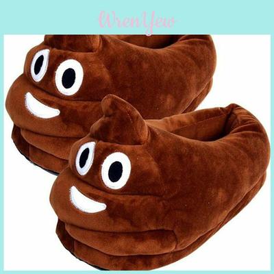 Super Soft Unisex Poop Emoji Plush Slippers For Home Indoor Comfort