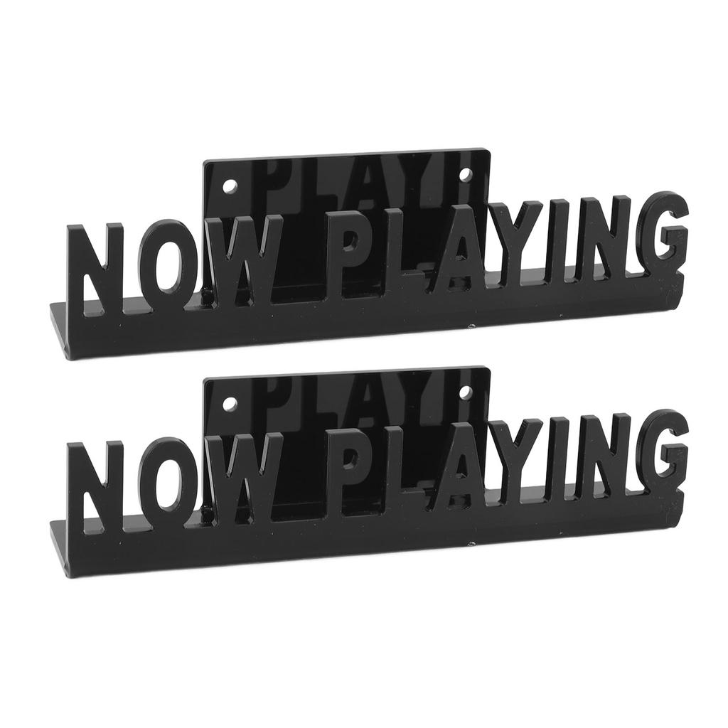 2PCS Now Playing Vinyl Record Stand Wall Mount Acrylic Album Record Holder Floating Book Shelves for Album Covers