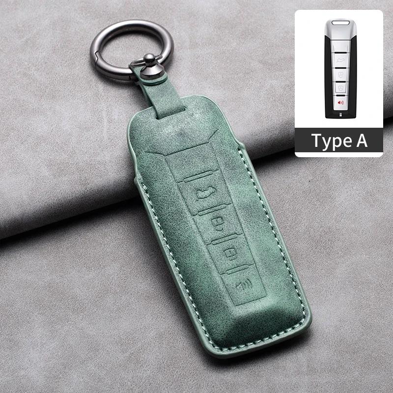 Car Remote Key Case Cover For Great Wall Gwm Wey Coffee01 Coffee02 Wey-X Wey-S Wey-Gt Vv7 Gt8 Leather Key Fob Keychain