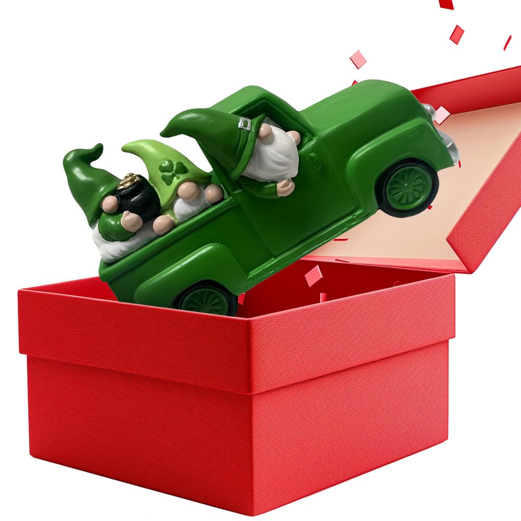 Valentine Day Rustic Farm Truck Gnomes Ornaments Truck Gnome Figurine for Him Her Gifts Cute Holiday Table Home Decor