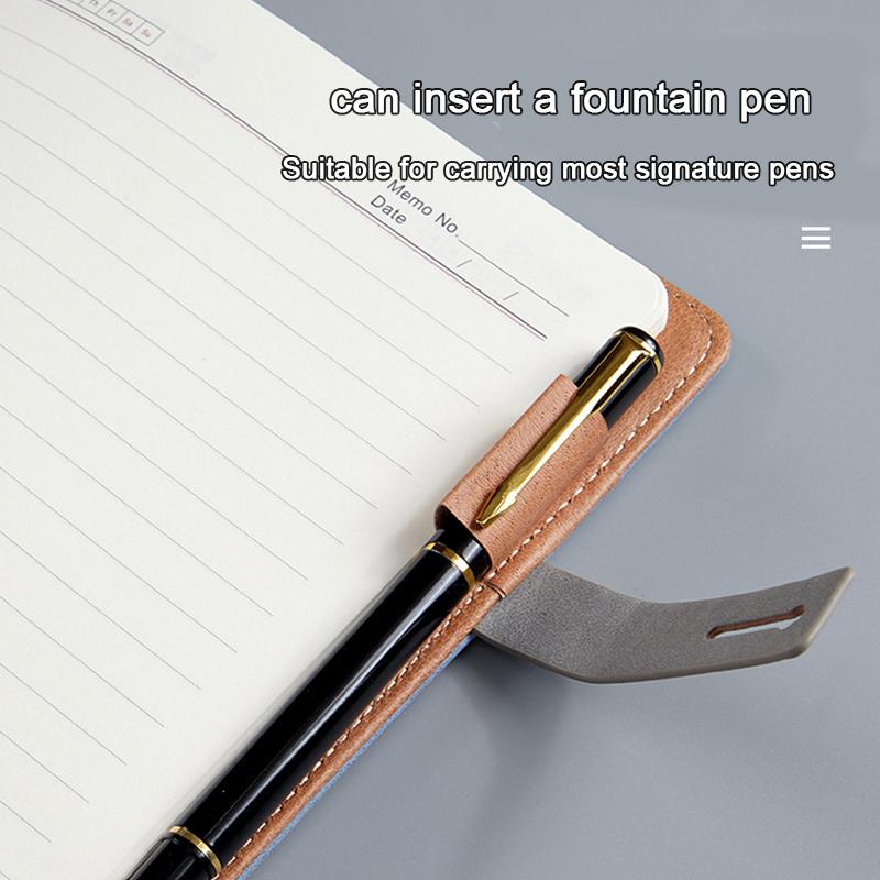 (Free Logo Engraving) A5 Thickened Business Hard Notebook, Notepad, Student Diary, Buckle Meeting Minutes, with Card Slot