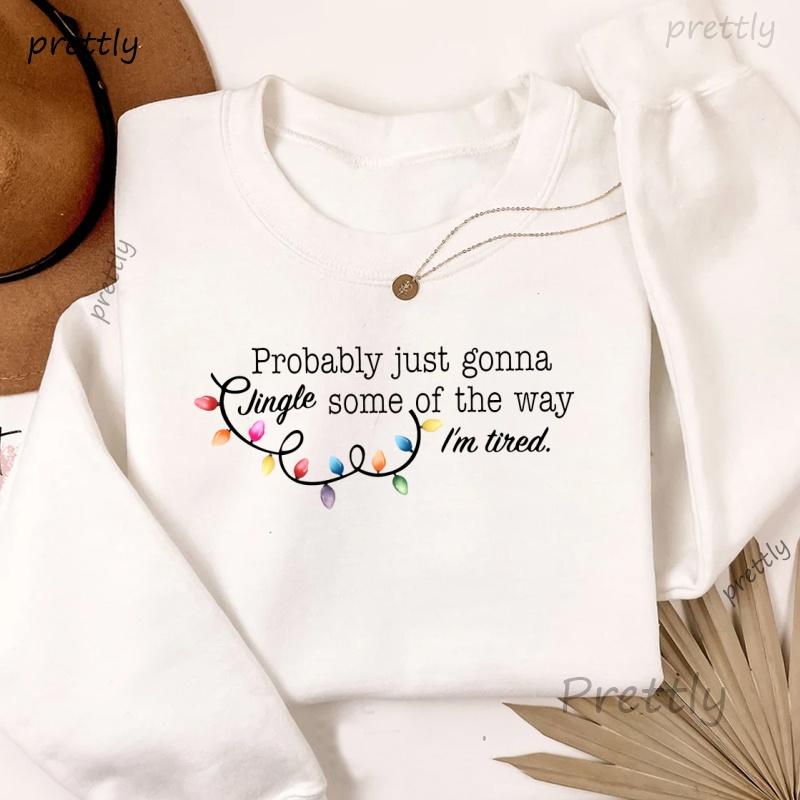 

Christmas Jingle Song Sweatshirt Unisex Men Women Funny Holiday Sweatshirts Xmas Long Sleeve Pullover Round Neck Hoodies Y2k S