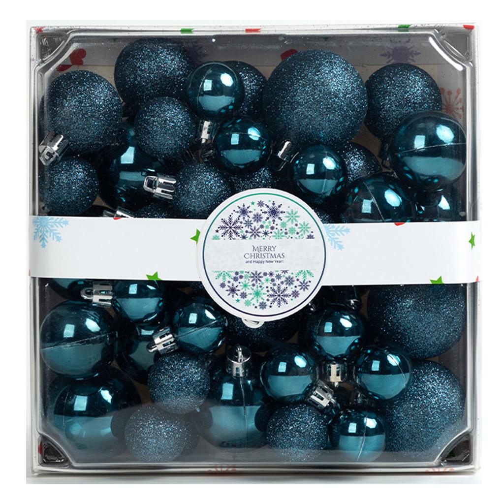 44PCS High-quality Plastic Christmas Ball Set 3cm 4cm 5cm Xmas Ornament Ball Suspensable Xmas Baubles Home