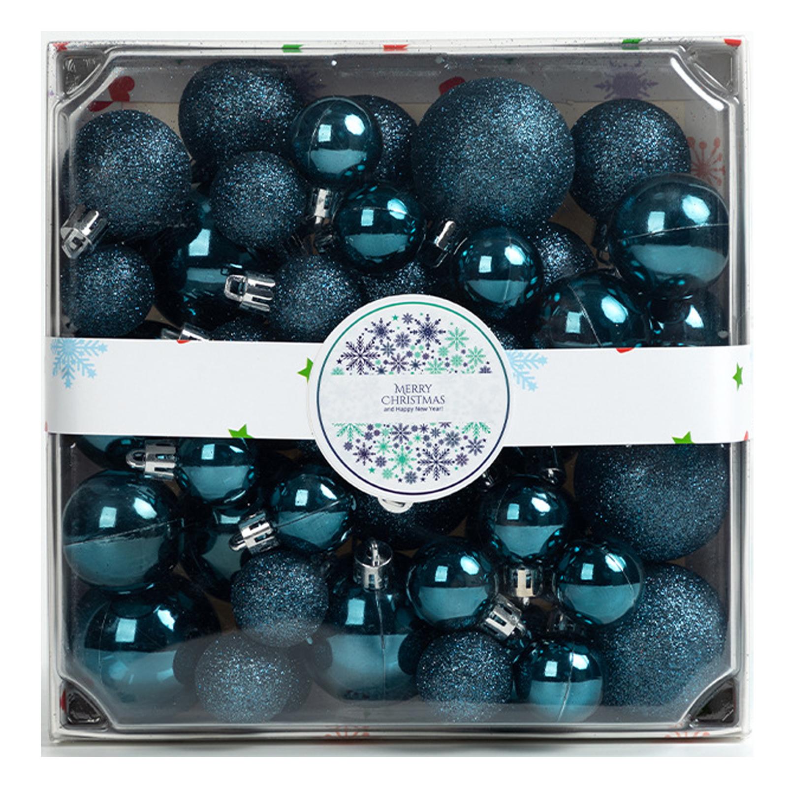 44 шт. Высококачественный набор пластиковых рождественских шаров 3 см 4 см 5 см Рождественские украшения Шары Подвесные Рождественские шары Дом