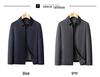 Men's Wool & Mulberry Silk Jacket - Business Casual Lapel Coat for Civil Servants & Dad Style
