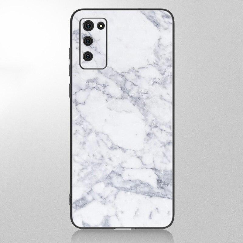 Černobílý mramorový kryt pro Samsung Galaxy A12 A02S A22 A32 A52 A72 A71 A51 A41 A31 A21 A11 A50 A70 A10S A20S Černý kryt