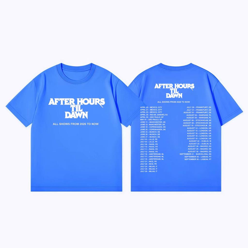 Rapper The Weeknd After Hours Til Dawn Tour 2026 Stampa Maglietta Estiva Nuova Calda Unisex Moda Donna Cotone Maglietta Oversize Y2K