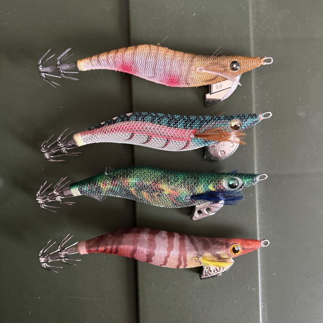 Used Egi No. 3.0 Set of 4 Bait Squid Fishing