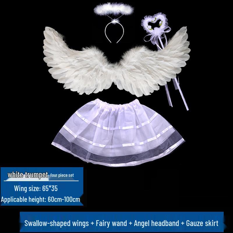 Angel Feather Wings Cosplay Props for Children & Adults - Ideal for Halloween & Parties