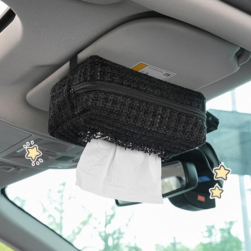 1pcUniversal Car Paper Boxes Car Tissue Box Car Inner Armrest Box Sun Visor Pumping Box Cute Creative Tissue Boxes Accessory