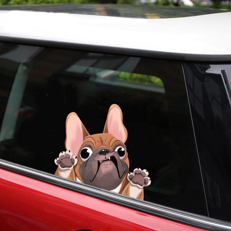 3D Unique Car Styling Funny Puppy Cartoon Car Sticker Colorful Window Body Vinyl Sticker Decal