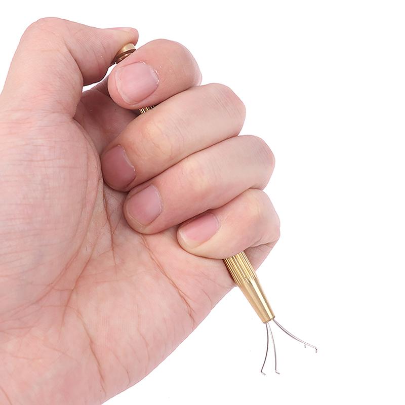 Piercing Ball Grabber Tool Pick Up Tool With 4 Prongs Holder Claw Tweezers For Small Parts Pickup Ic Chips Gems