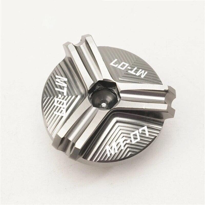 For Yamaha MT07 TRACER MT-07 2014-2022   Motorcycle Cylinder Cover Front Rear Brake Fluid Reservoir Cap Oil Filler Cap
