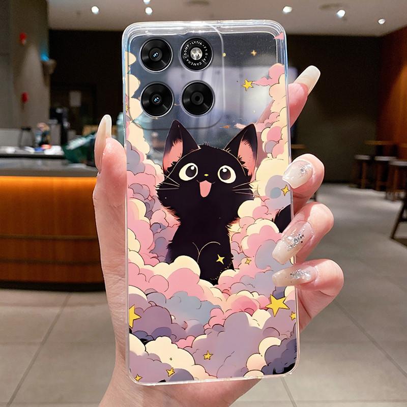Hülle Für Motorola Moto G67 G77 Ästhetisch Luxuriös Niedlich Cool Jungen Mädchen Weiches Silikon Handyhülle Rückseite Transparentes TPU Gehäuse