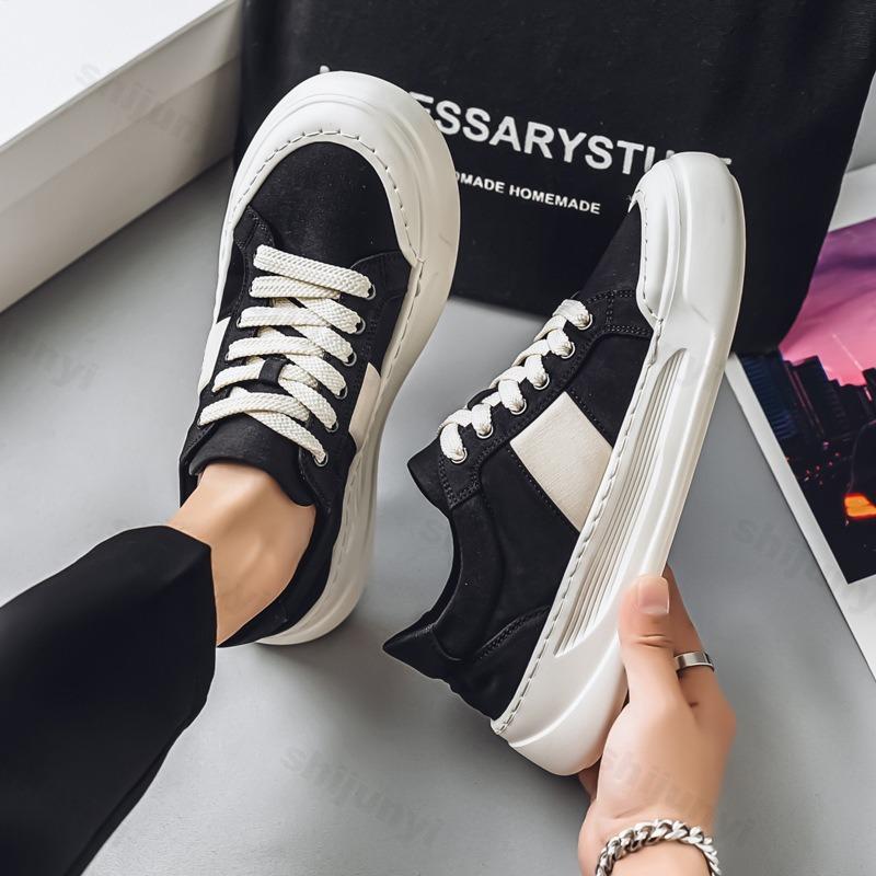 Fashion Men's 2025 Spring New Fashion Trend Casual Shoes Mesh Breathable Thick Soled Shoes Sports Comfortable Non slip Chunky sneakers