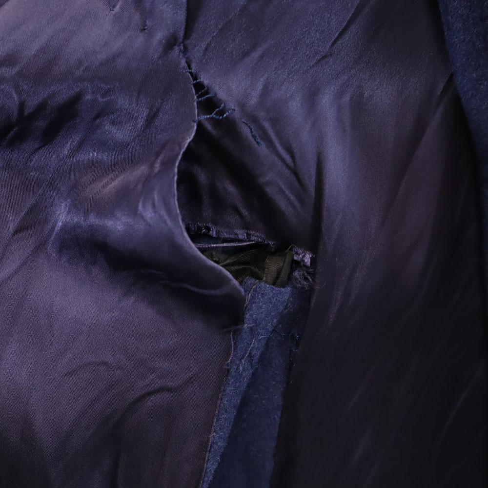 US AIR FORCE 50s Vintage Wool Blend Wool coat 35XS blue Military Overcoat Men's Used