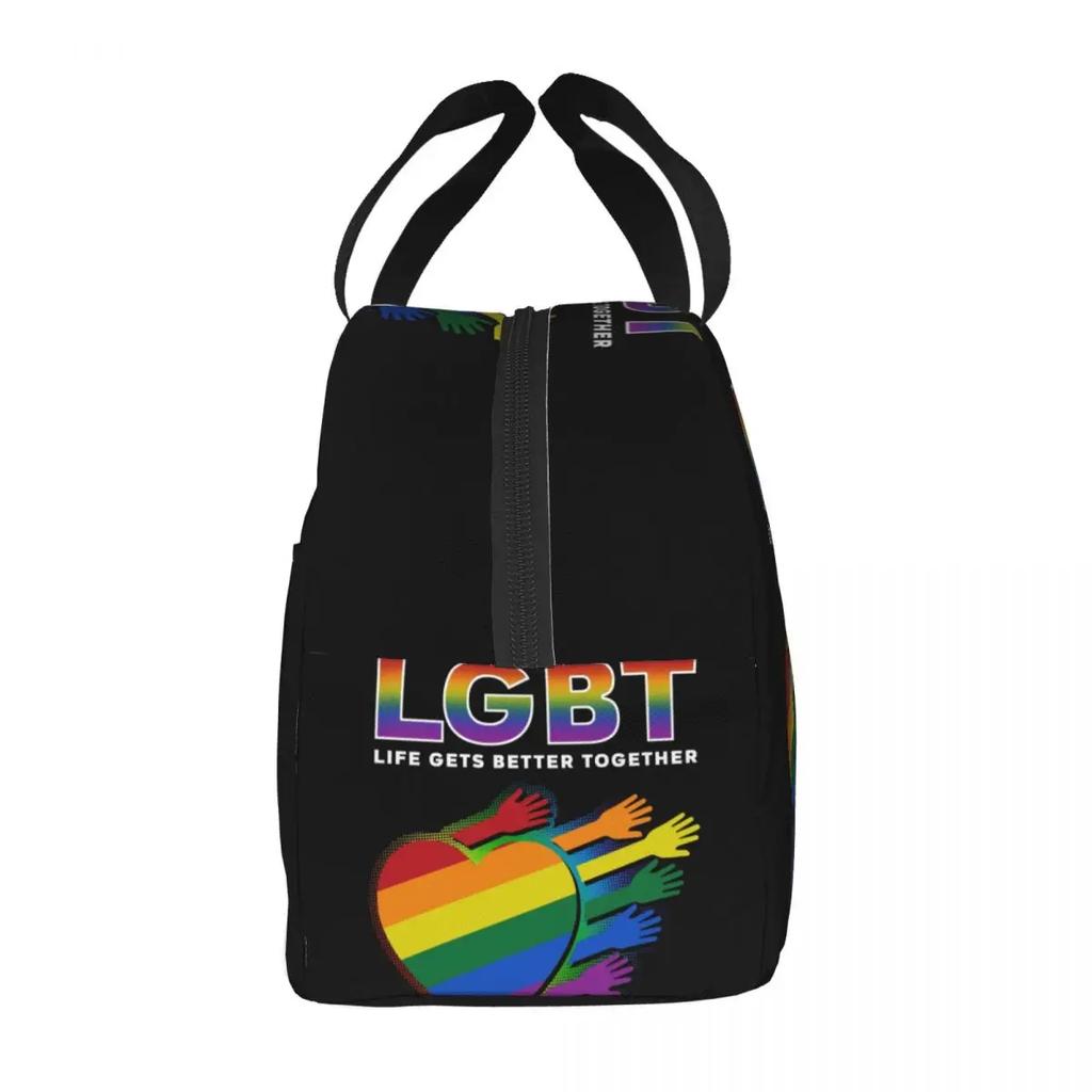 Insulated Lunch Bag for Women Resuable Gay Lesbian Pride Cooler Thermal Lunch Box Beach Camping Travel