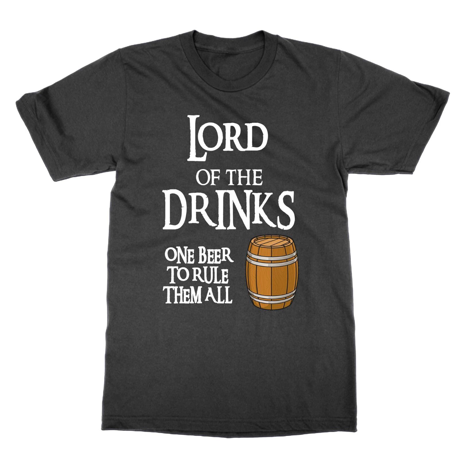 

Lord of the Drinks t-shirt funny lord Beer drinker present gift rings S